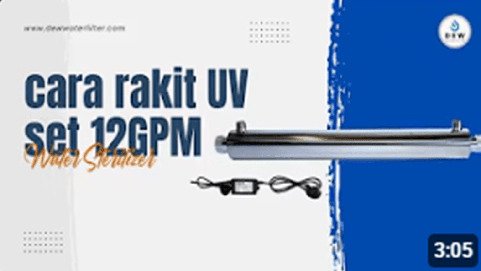 Cara rakit UV Set 12 GPM import Universal Socket 4 Pin